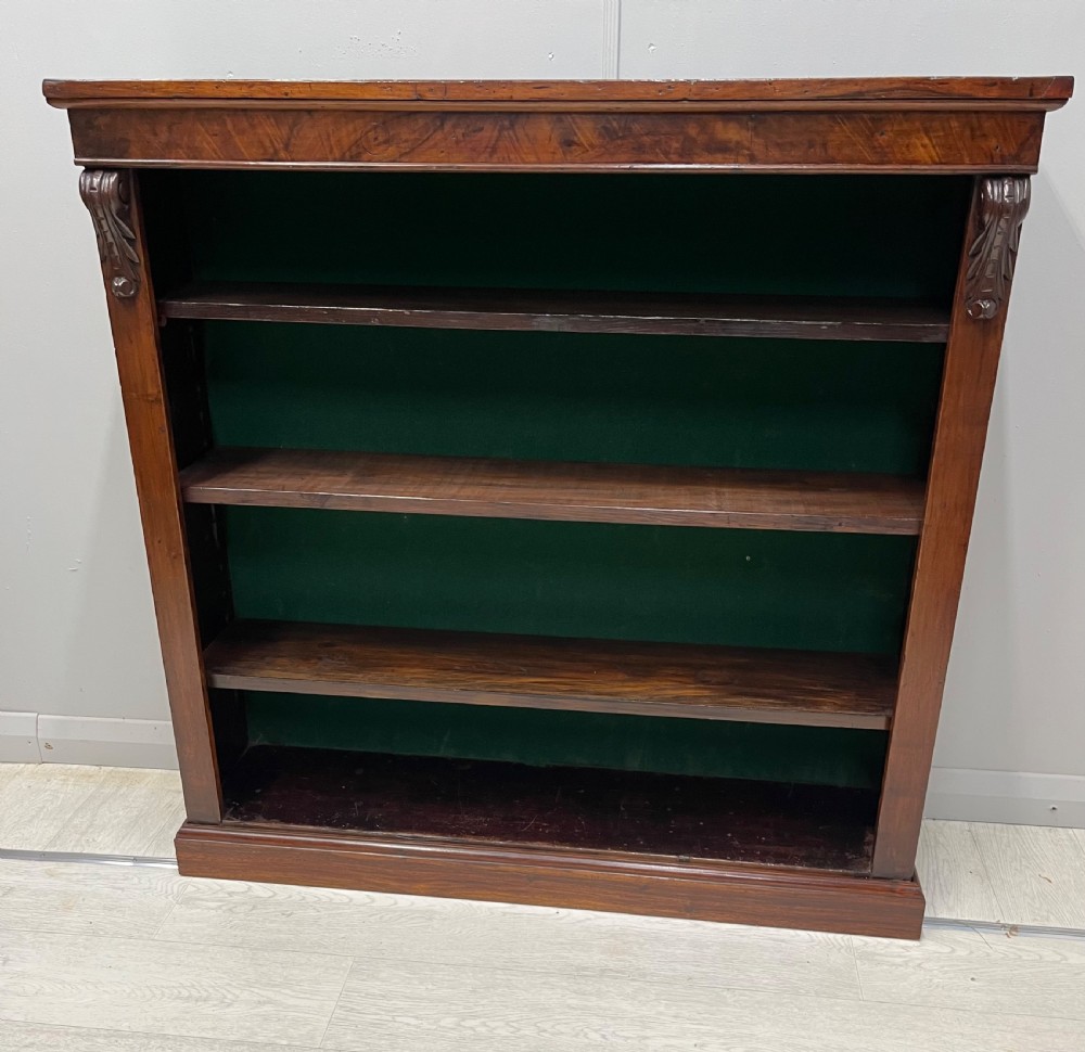 Victorian mahogany freestanding bookcase with adjustable shelves View VI