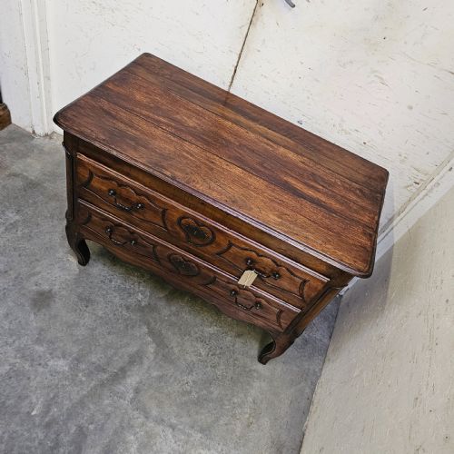 fig 1. French Carved Walnut Two Drawer Chest