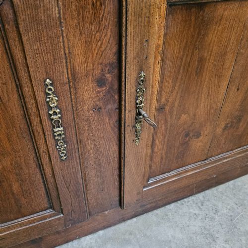 fig 1. French Panelled Oak Three Drawer Buffet