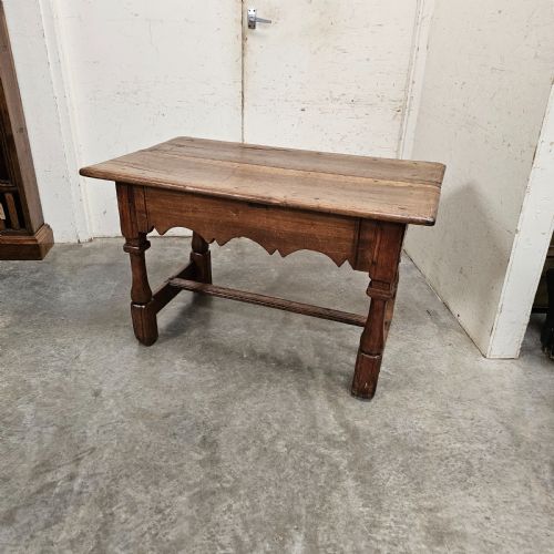 fig 1. French Walnut Country Folk Art Decorative Table