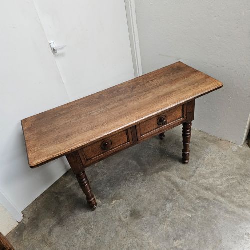 fig 2. French Oak Two Drawer Side Table (Alsace)