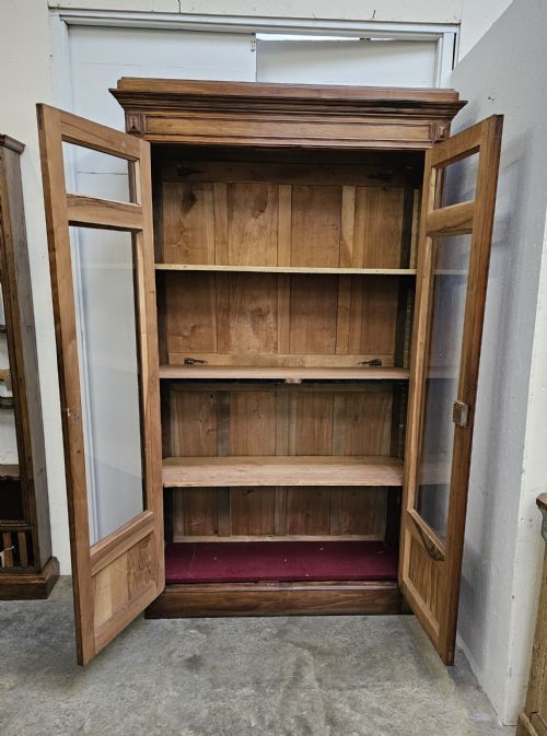 fig 1. Antique French Walnut Bookcase