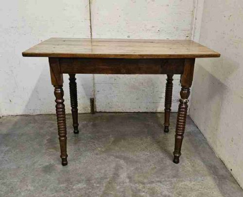 French Walnut Bobbin Leg Side Table