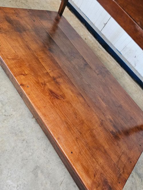fig 2. French Cherry Two Tier Table With Drawer