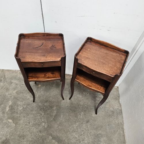 fig 1. Pair of French Walnut Nightstands