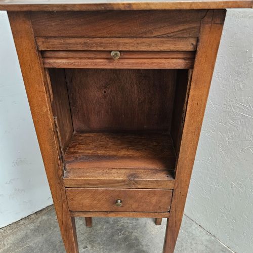 FRENCH PANELLED WALNUT TAMBOUR FRONT STAND - ADDITIONAL PHOTO 5