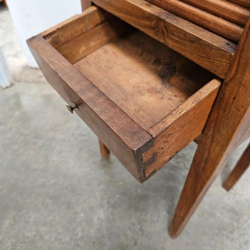 FRENCH PANELLED WALNUT TAMBOUR FRONT STAND - ADDITIONAL PHOTO 6