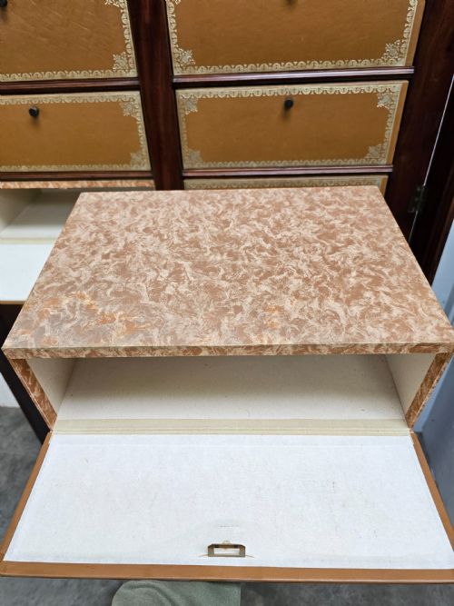 FRENCH MAHOGANY AND LEATHER CARTONNIER FILING CABINET - ADDITIONAL PHOTO 8