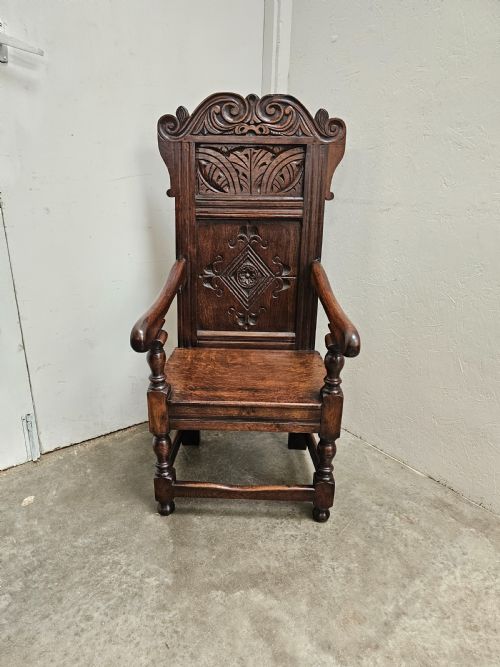 Carved Oak Wainscot Chair