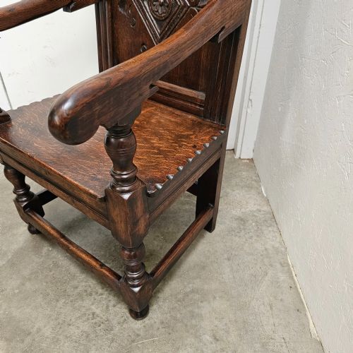 fig 2. Carved Oak Wainscot Chair