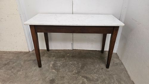 fig 1. French Oak and Marble Confectioners Table