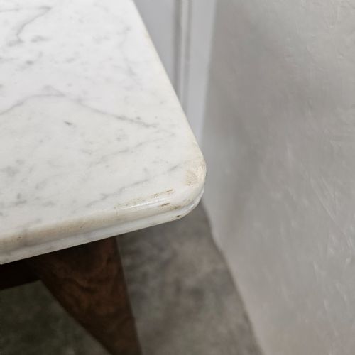 fig 2. French Oak and Marble Confectioners Table