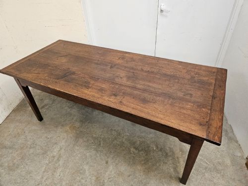 fig 1. Two Meter 19th Century French Oak Dining Table