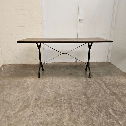 fig 1. French Oak and Iron Bistro Table