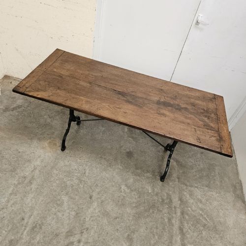 fig 2. French Oak and Iron Bistro Table
