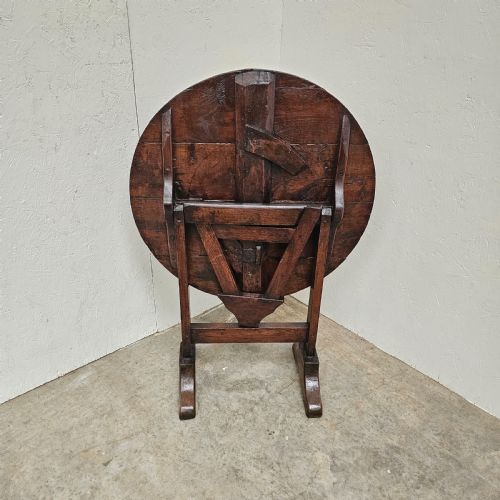 fig 1. Small Oak Folding Vendange Table