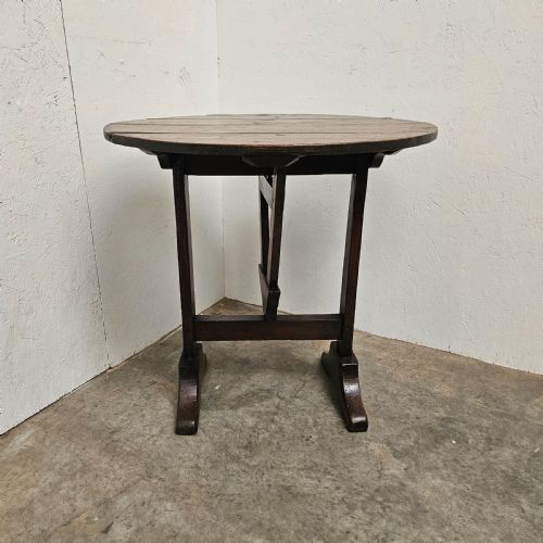 fig 2. Small Oak Folding Vendange Table