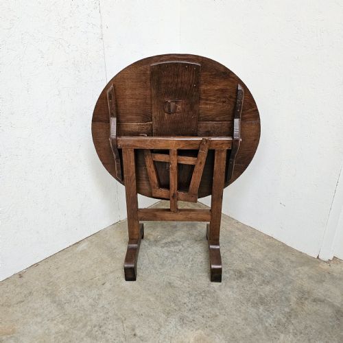 fig 1. Small French Oak Folding Vendenge Table