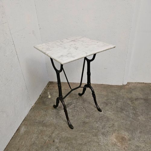 fig 1. French Iron & Marble Cafe Terrace Table