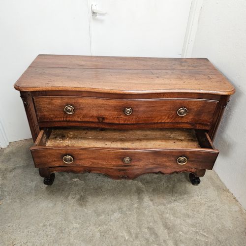 19TH CENTURY FRENCH SERPENTINE COMMODE WITH LIFT TOP - ADDITIONAL PHOTO 5