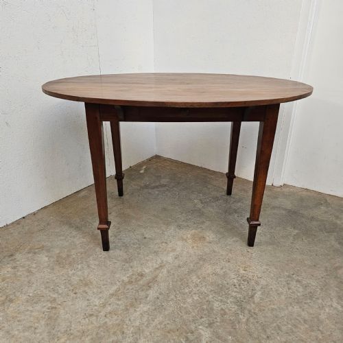 French Cherry Oval Table with Drawer
