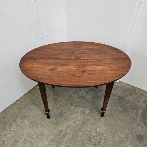 fig 1. French Cherry Oval Table With Drawer