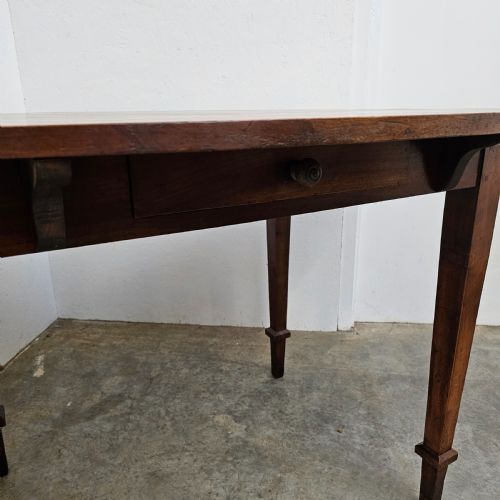 fig 2. French Cherry Oval Table With Drawer