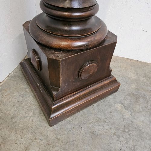 fig 2. French Walnut Screw Press Thread From A Large Wine Press