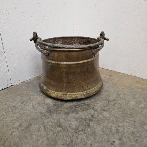 FRENCH COPPER IRON CAULDRON - ADDITIONAL PHOTO 1