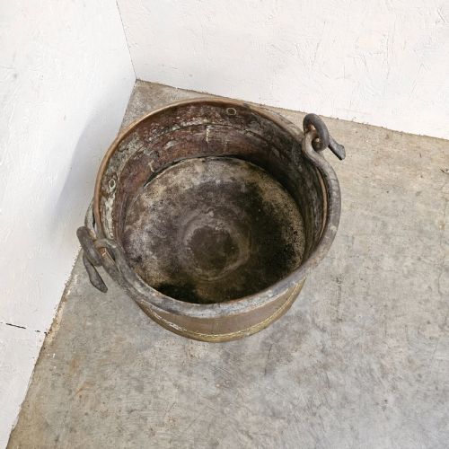 FRENCH COPPER IRON CAULDRON - ADDITIONAL PHOTO 4