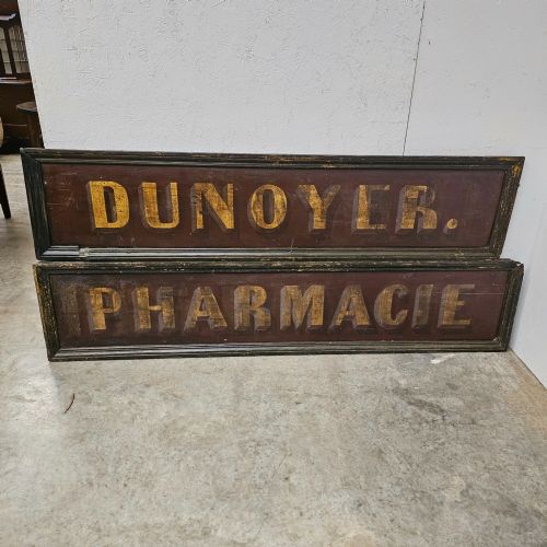 FRENCH HAND PAINTED PHARMACY SIGN BOARDS - ADDITIONAL PHOTO 2