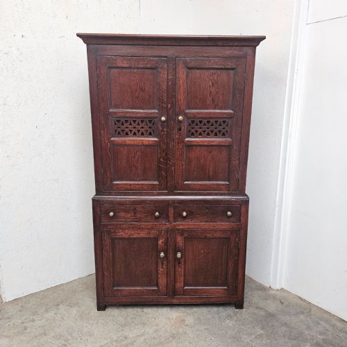 Early 19th Century English Oak Food Cupboard