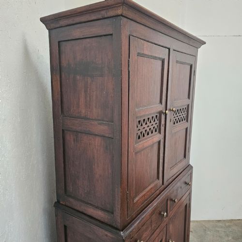 fig 2. Early 19th Century English Oak Food Cupboard