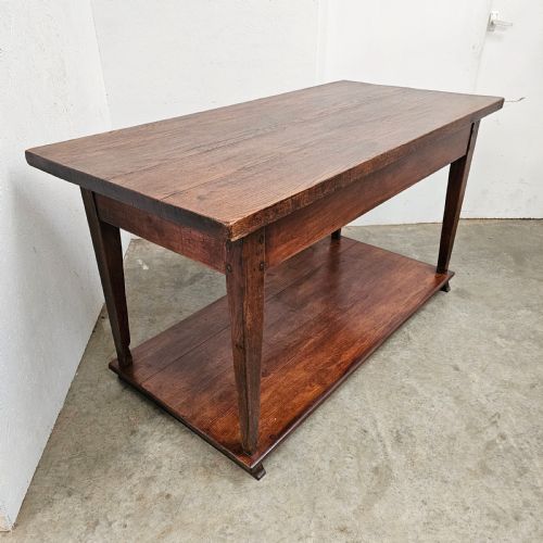 Thick Top French Oak Two Tier Bakery Worktable
