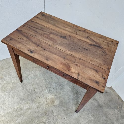 fig 1. French Walnut Side Table With Drawer (Initialled B.G)