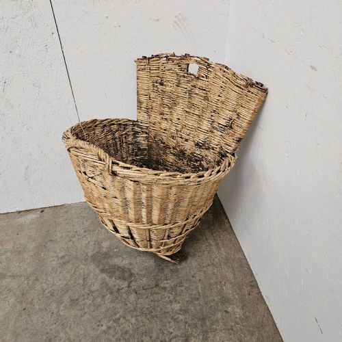 French Wicker Grape Pickers Hod (Chablis)