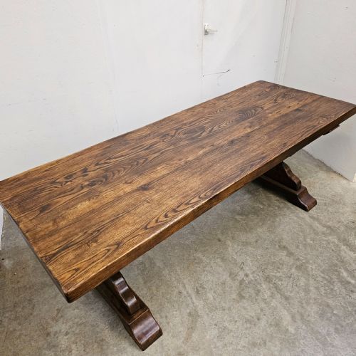 fig 1. French Oak Trestle Table (2.2m)