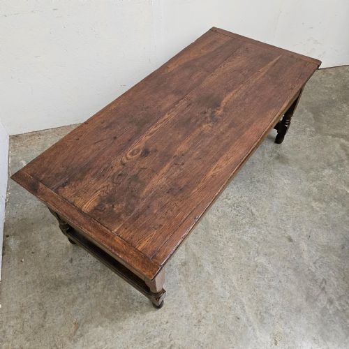 fig 1. French Oak Farmhouse Bread Prep Lift-Top Low Table