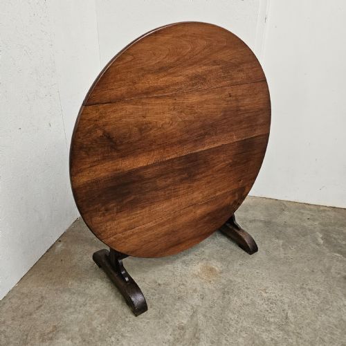 fig 1. Large 19th Century French Cherry & Oak Vineyard Table