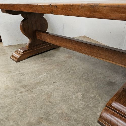 FRENCH PALE OAK TRESTLE TABLE 22M 725' - ADDITIONAL PHOTO 2