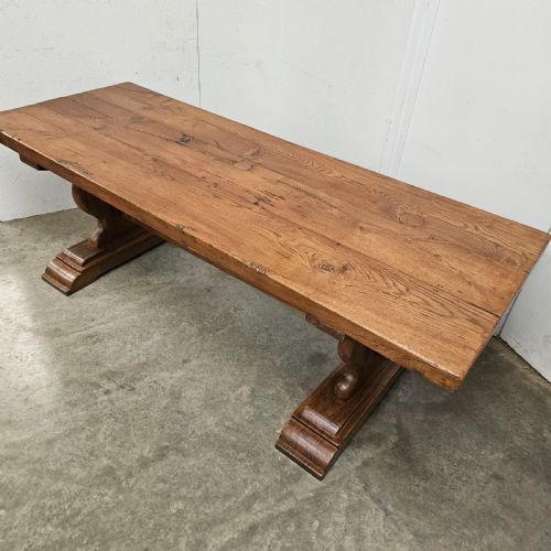 FRENCH PALE OAK TRESTLE TABLE 22M 725' - ADDITIONAL PHOTO 4