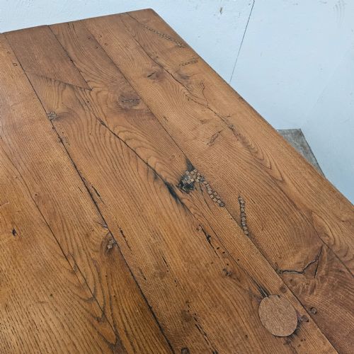FRENCH PALE OAK TRESTLE TABLE 22M 725' - ADDITIONAL PHOTO 6