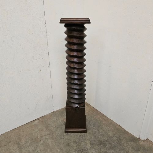 fig 1. French Hand Carved Walnut Press Screw