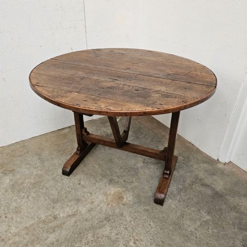 fig 1. French Poplar & Oak Folding Vineyard Table
