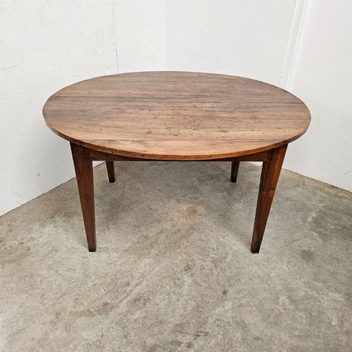 fig 1. French Walnut Oval Farmhouse Table