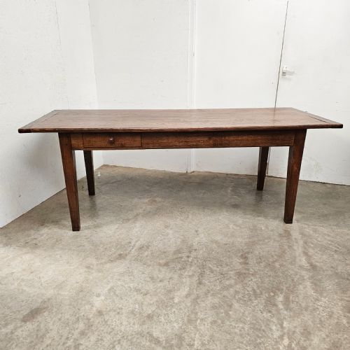 fig 1. French Oak Dining Table With Drawer (7 ft)