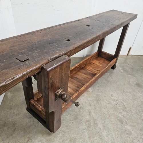 fig 3. 19th Century French Oak Craftsmans Workbench