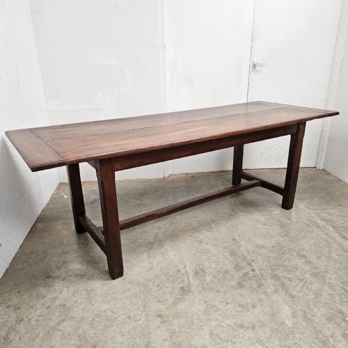 French Walnut Two-board Top Refectory Table (7ft +)