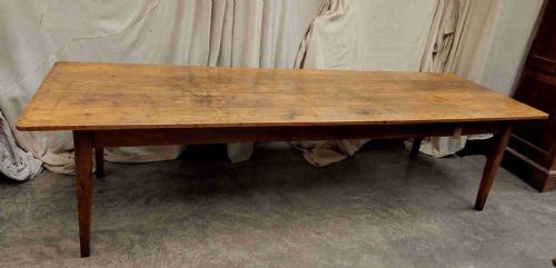 fig 1. Long French Pine & Oak Community Hall Table (3 Meters)