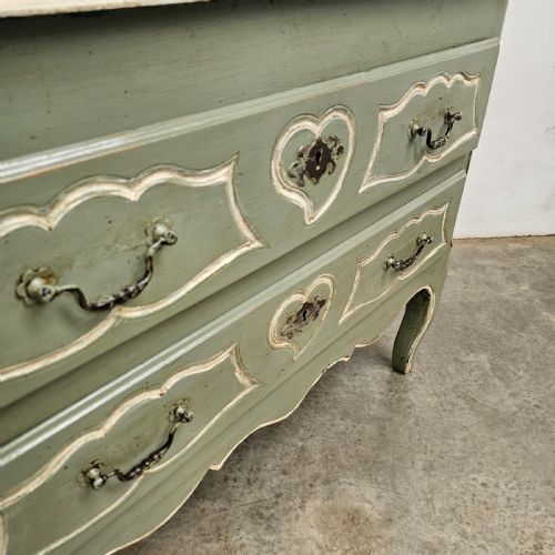 18TH CENTURY PROVINCIAL FRENCH PAINTED COMMODE - ADDITIONAL PHOTO 2